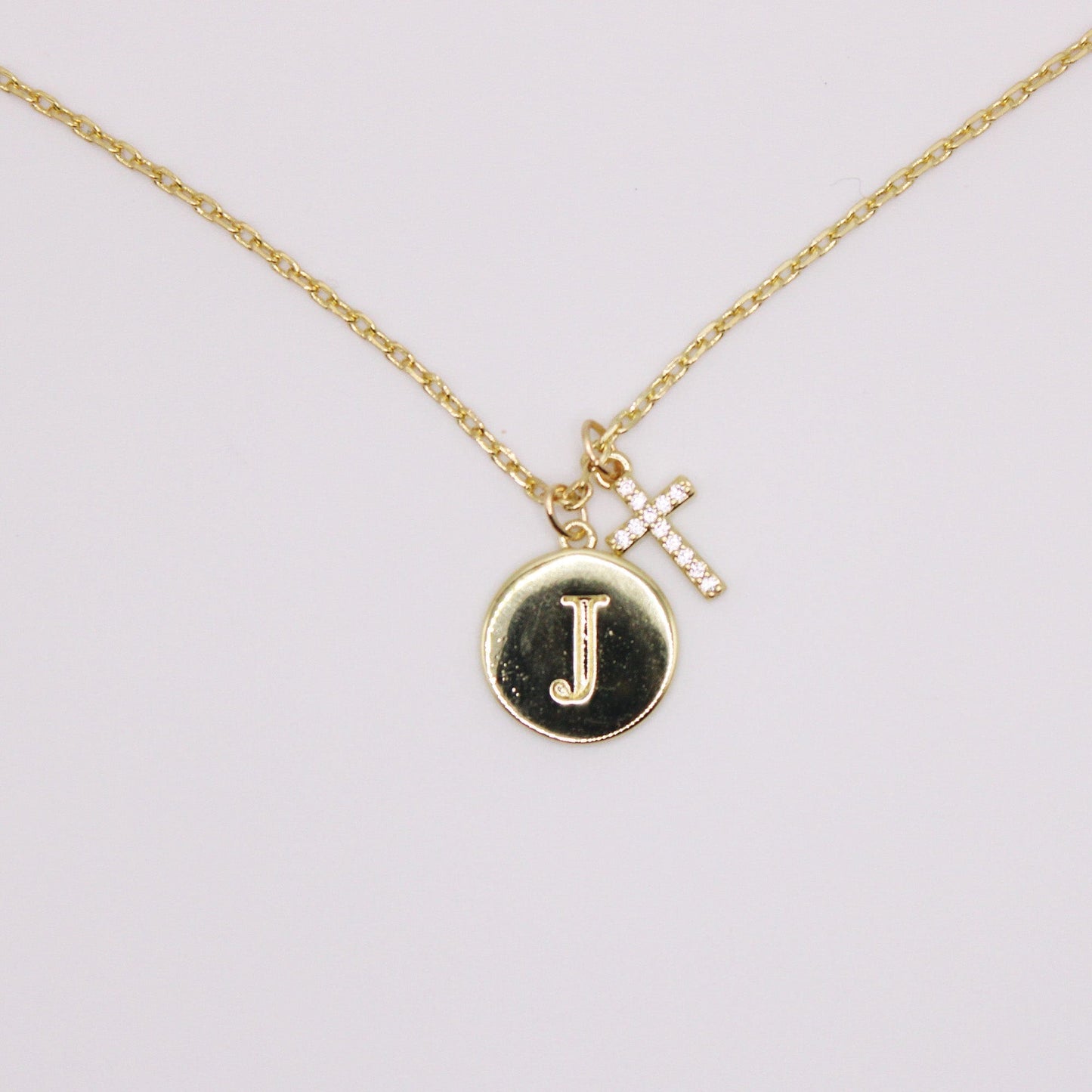 Initial Cross Gold Necklace (Copy)