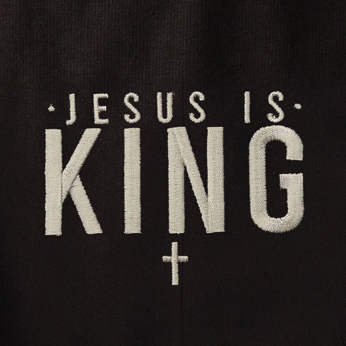 Embroidered Jesus is King Sweatshirt - 18