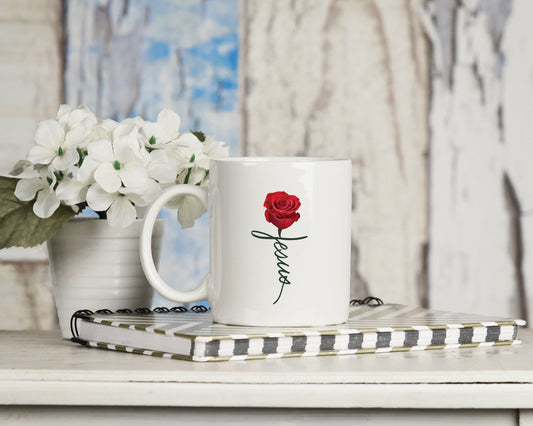 Jesus Rose Mug 11oz