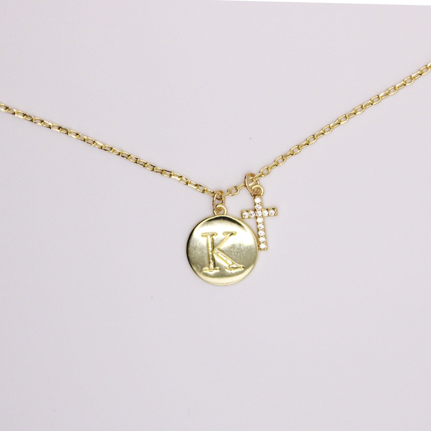 Initial Cross Gold Necklace (Copy)