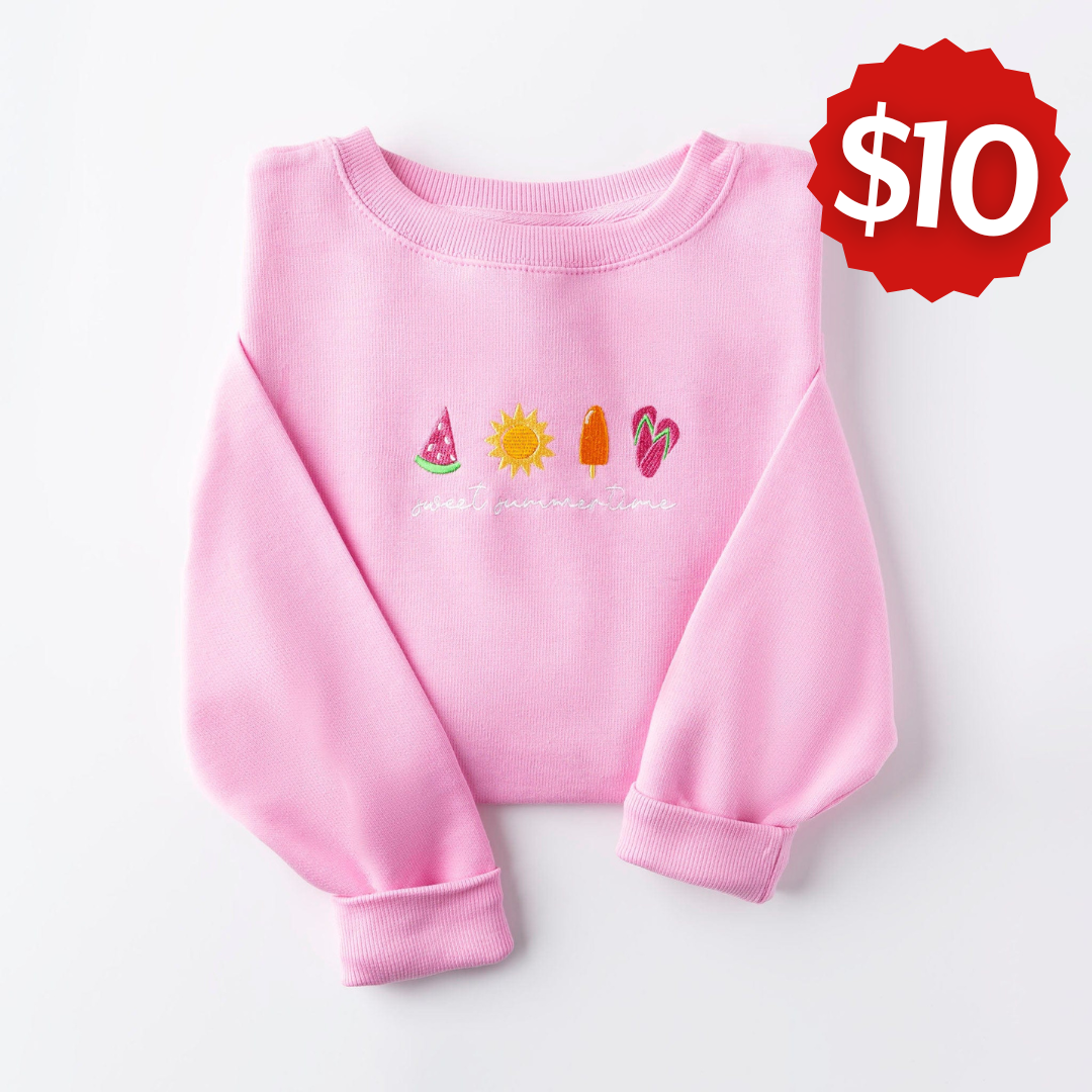Embroidered Sweet Summertime Sweatshirt