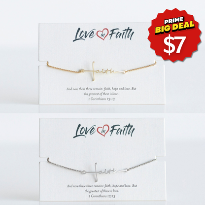Faith Cross Slider Bracelets