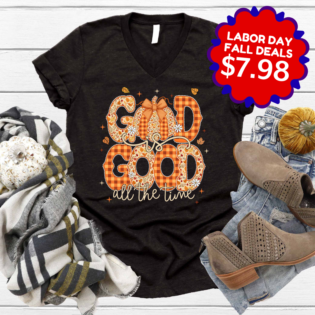 God is Good Fall V-Neck