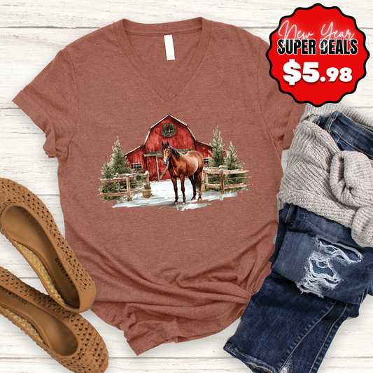 Horse Barn V-Neck