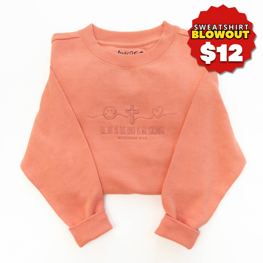 Joy of the Lord Embroidered Crewneck Sweatshirt