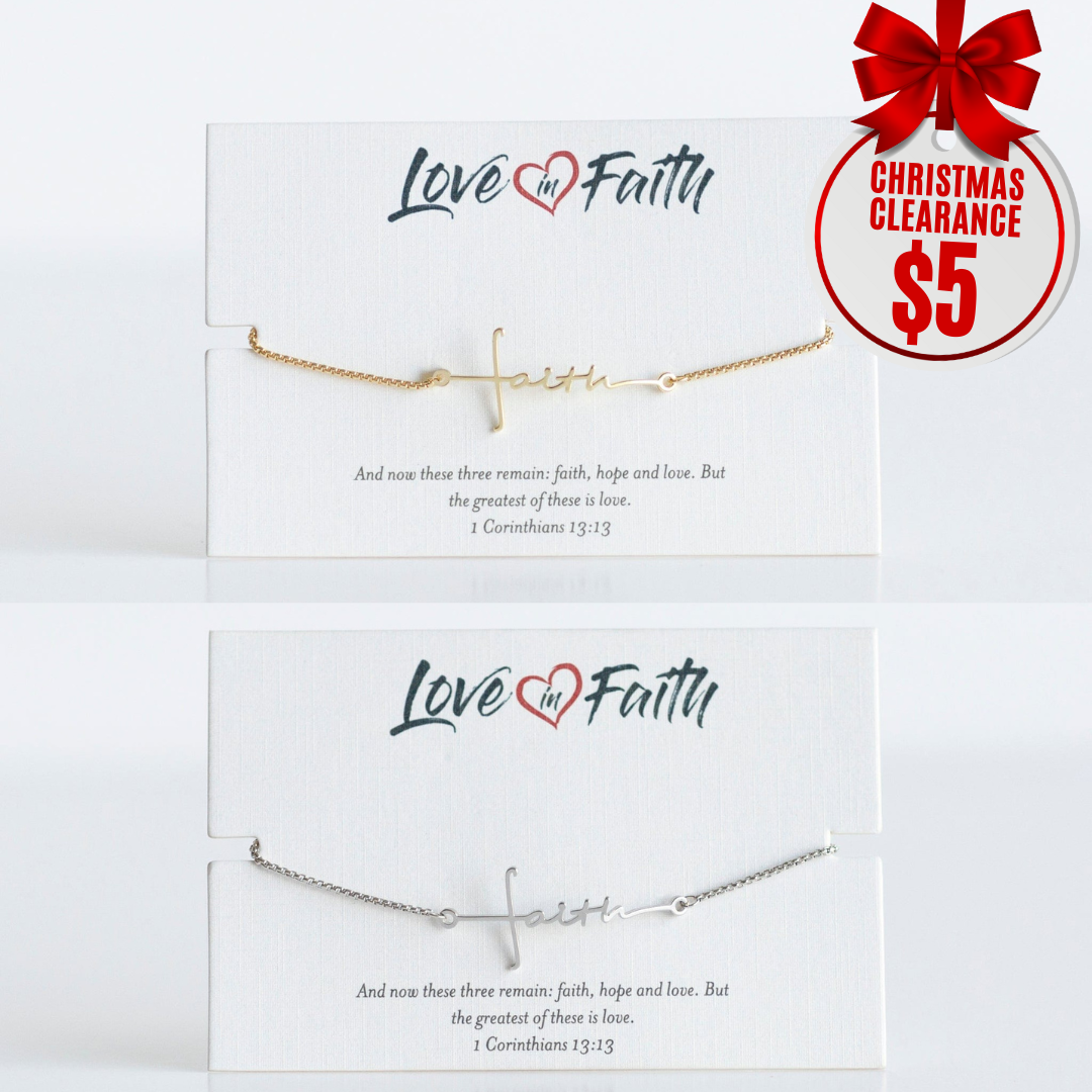 Faith Cross Slider Bracelet