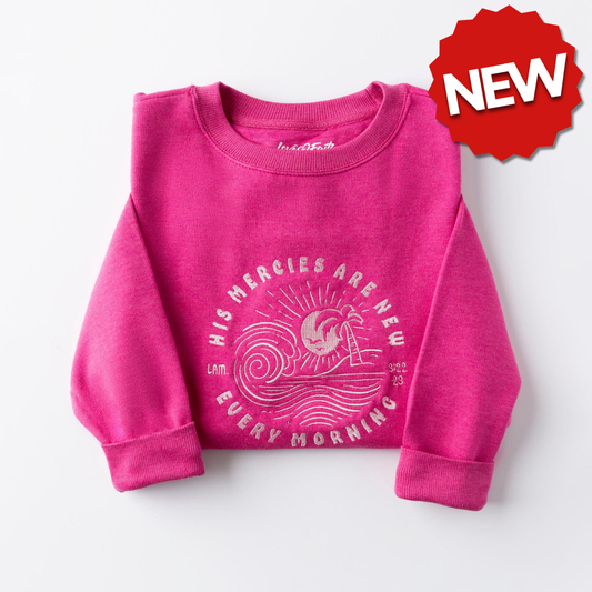 Embroidered His Mercies Are New Sweatshirt