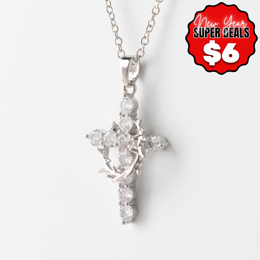 Cross and Crown Necklace