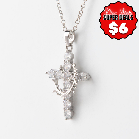 Cross and Crown Necklace