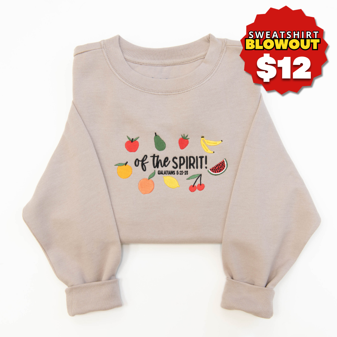 Fruit of the Spirit Embroidered Crewneck Sweatshirt