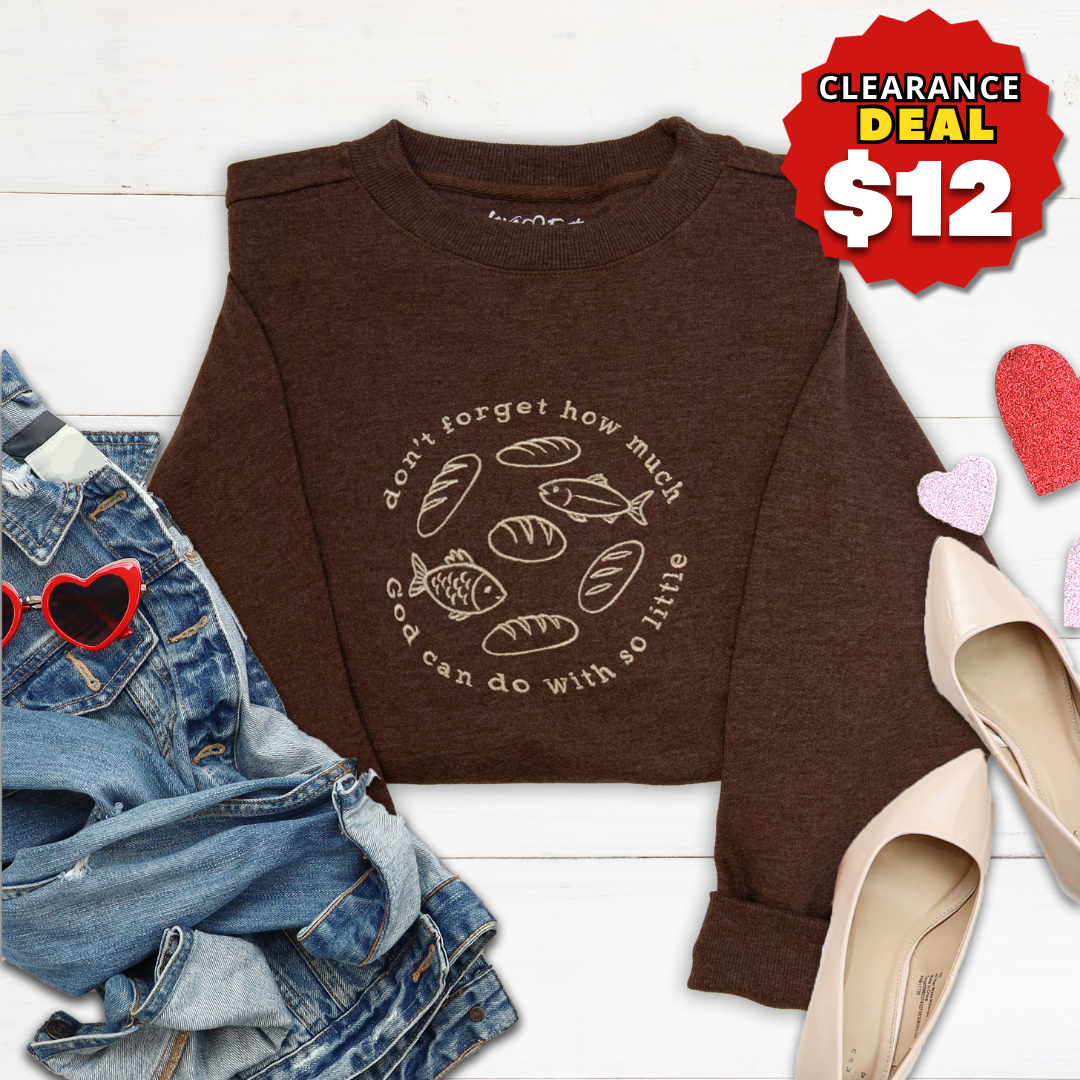 Fishes and Loaves Embroidered Crewneck Sweatshirt