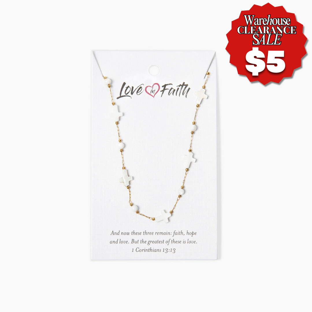 Crosses Gold Plated Brass Necklace