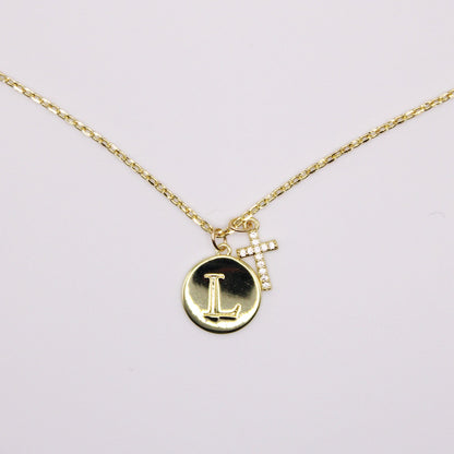 Initial Cross Gold Necklace (Copy)