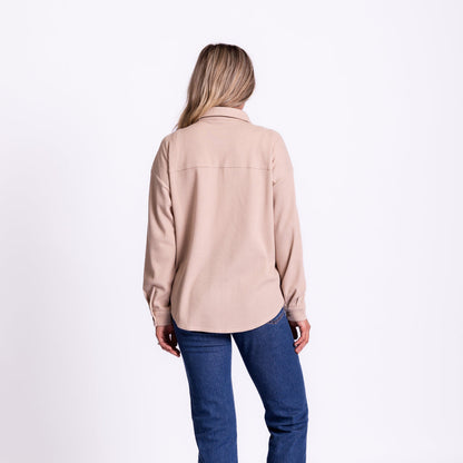 Floral Cross Waffle Knit Shacket