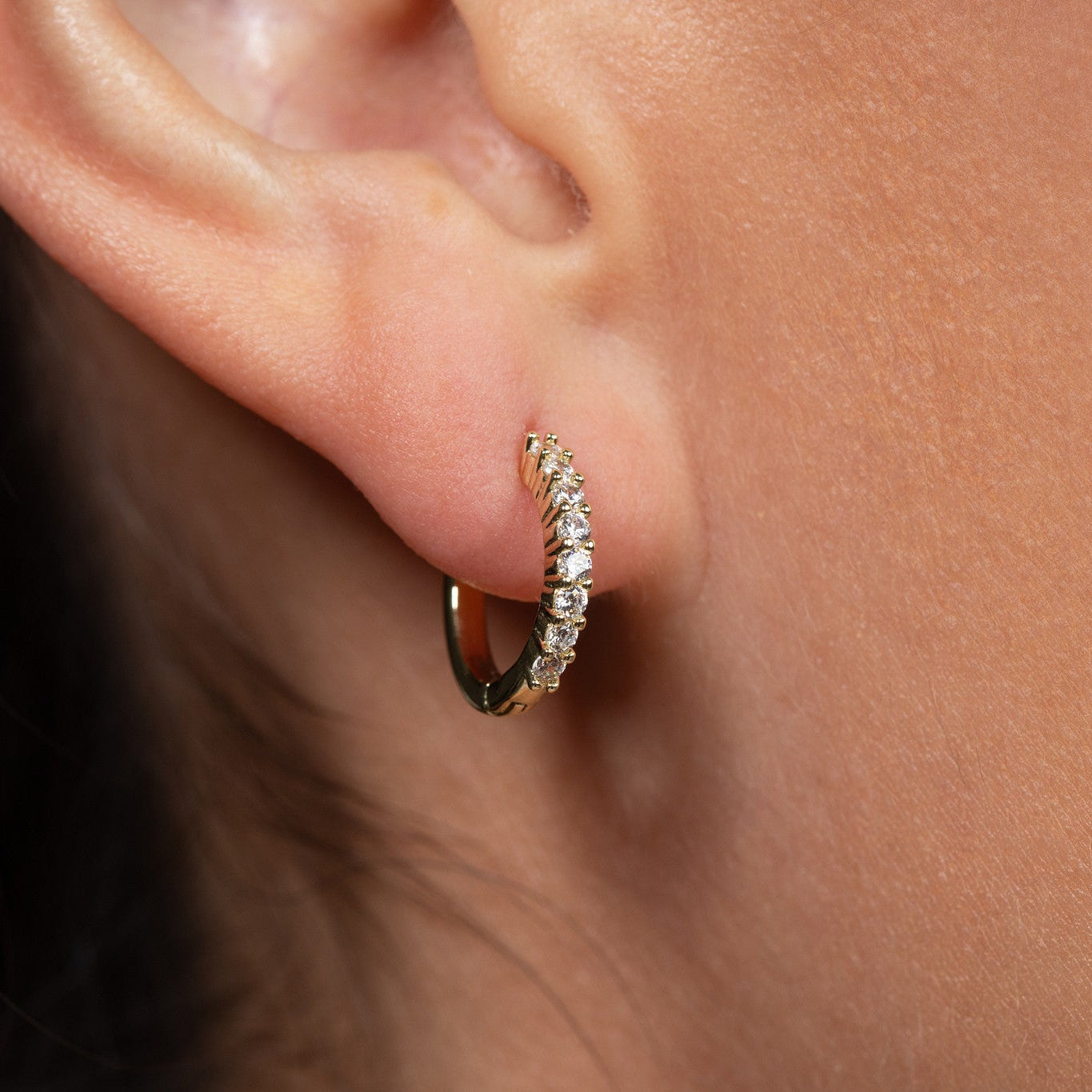 Cross Gold Plated Brass Earring Set