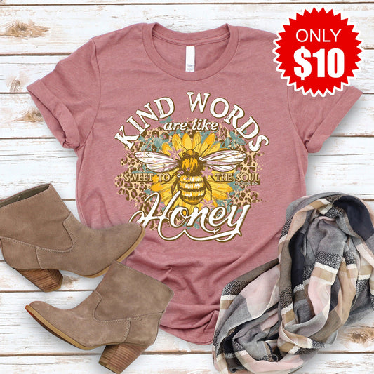 Kind Words Tee - Heather Mauve - 10