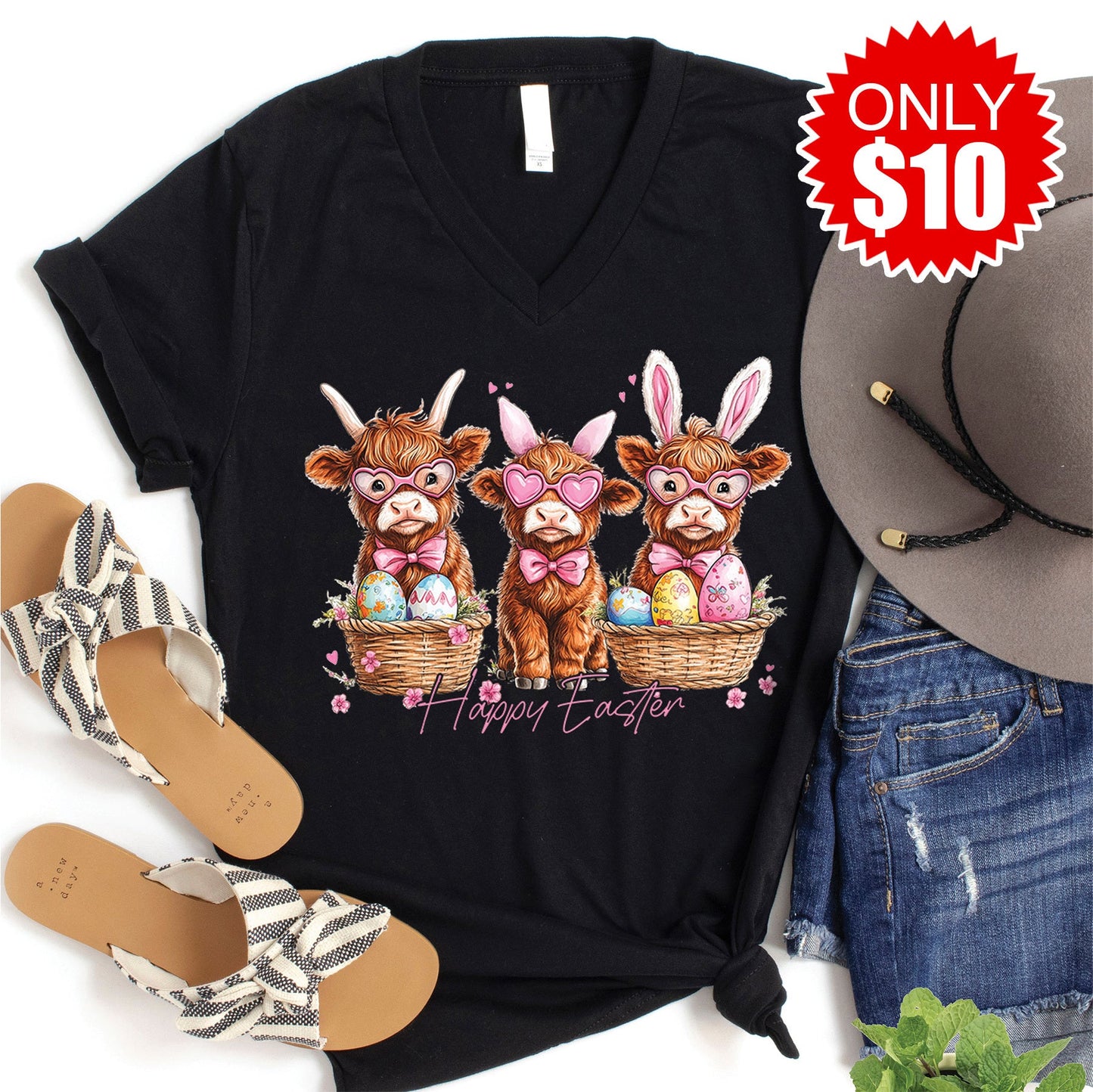 Happy Easter V-Neck - 10