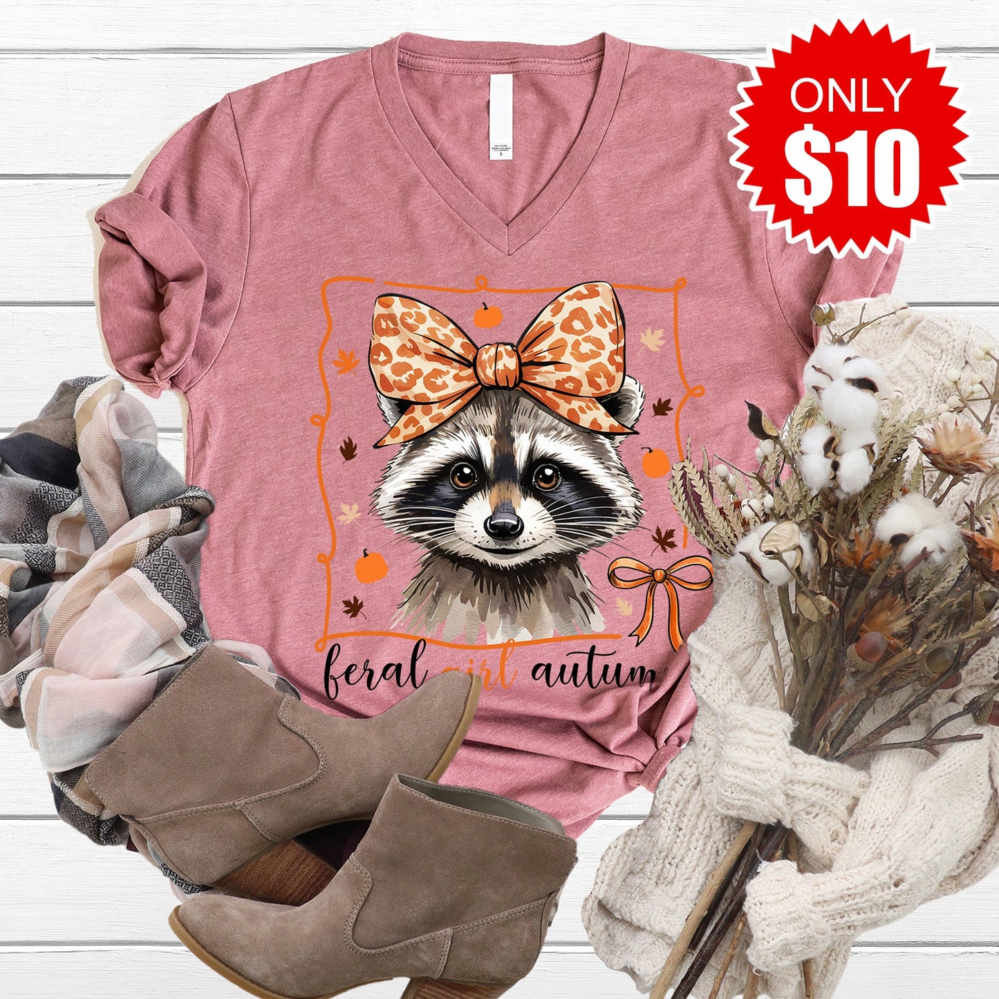 Feral Girl Autumn V-Neck - 10