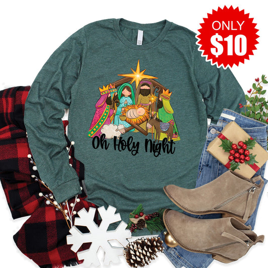 Holy Night Nativity Long Sleeve - 10