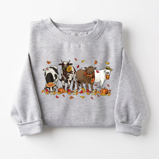 Cows Pumpkins Sweatshirt