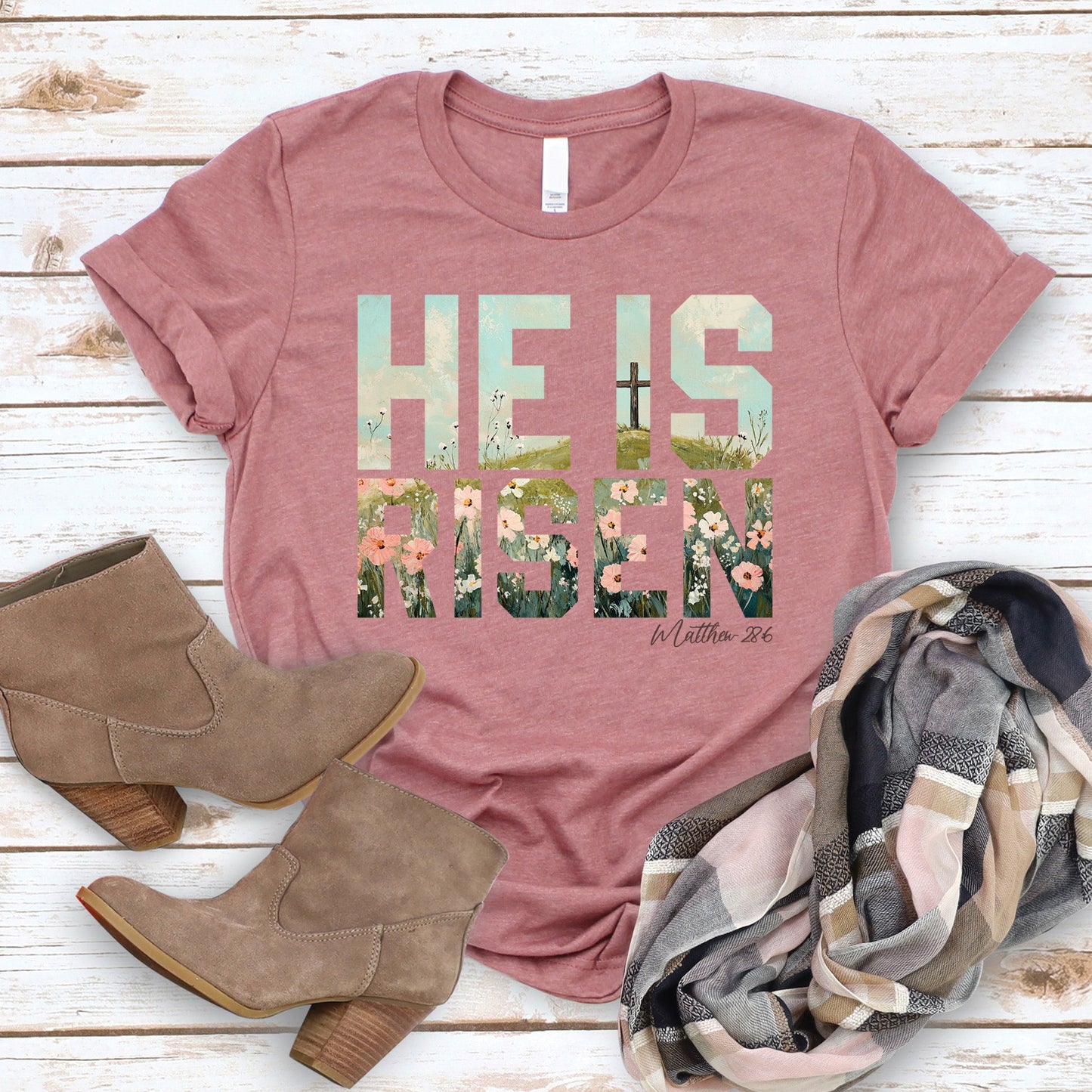 He Is Risen Tee