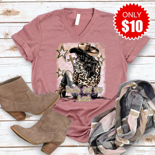 God's Got My Back V-Neck - 10