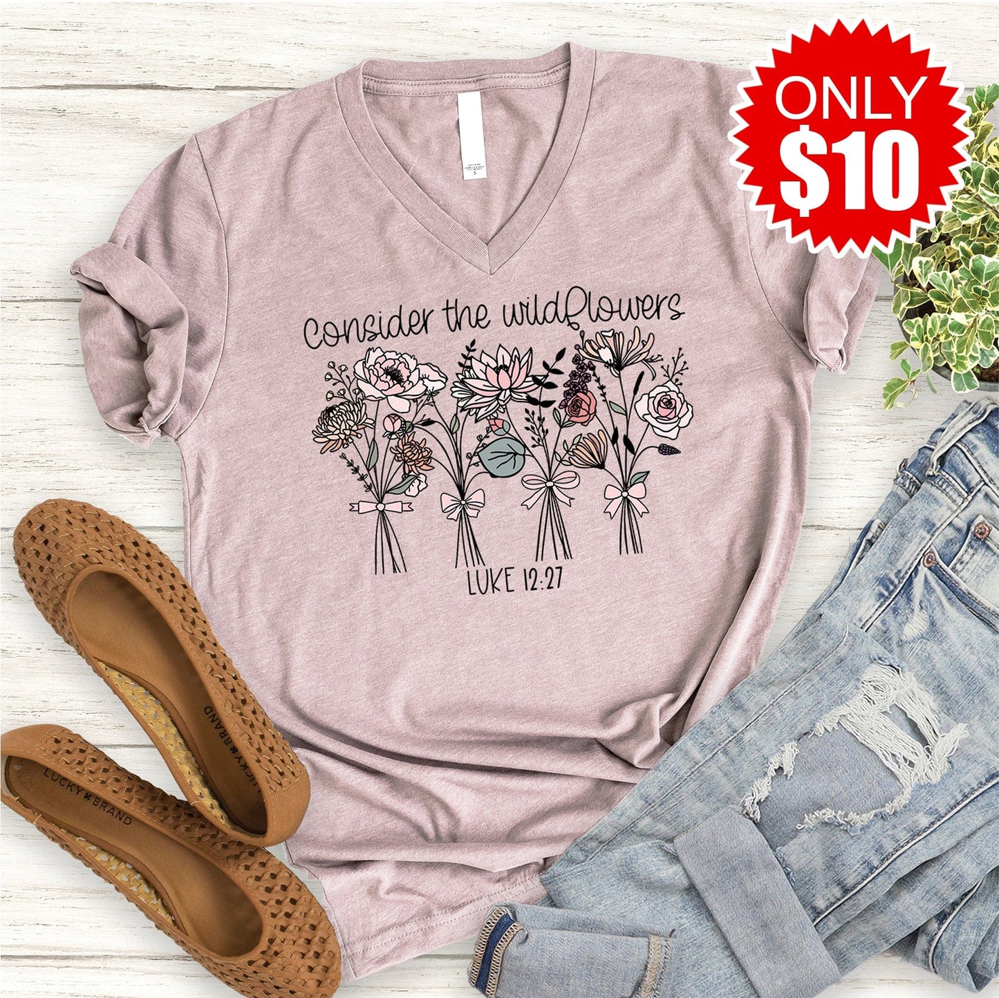 Consider the Wildflowers V-Neck - 10