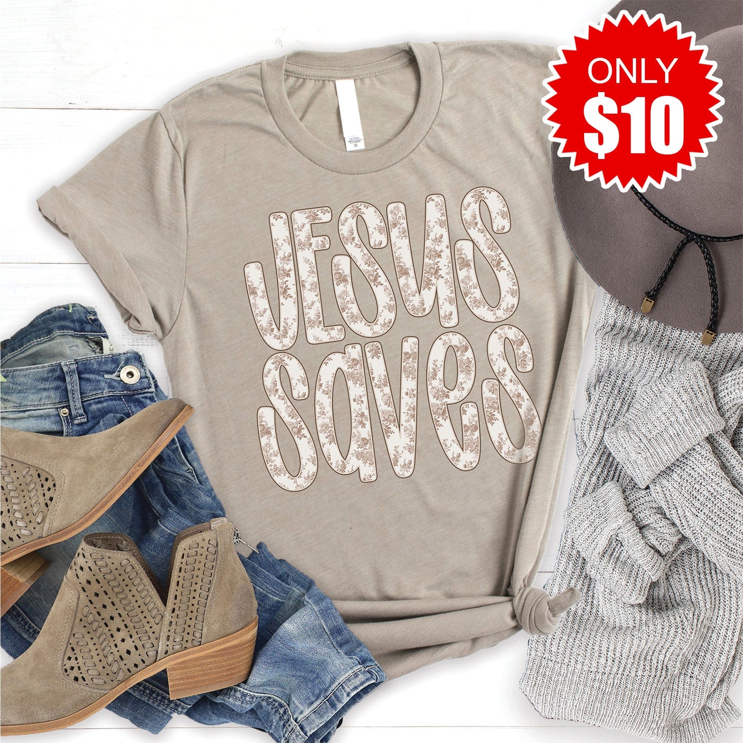 Jesus Saves Tee - 10