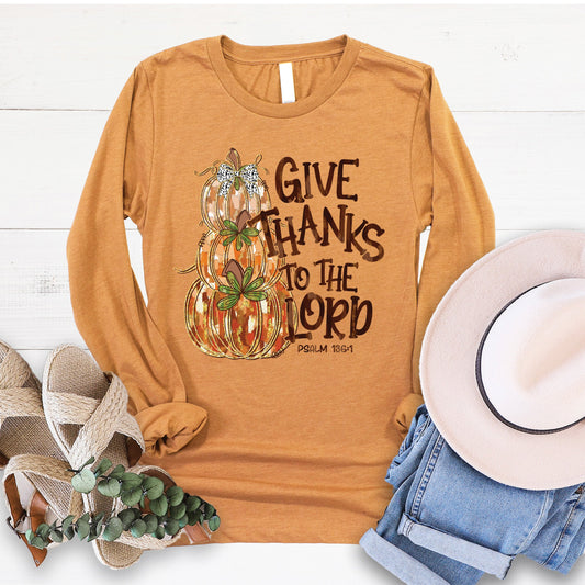 Give Thanks Pumpkin Long Sleeve