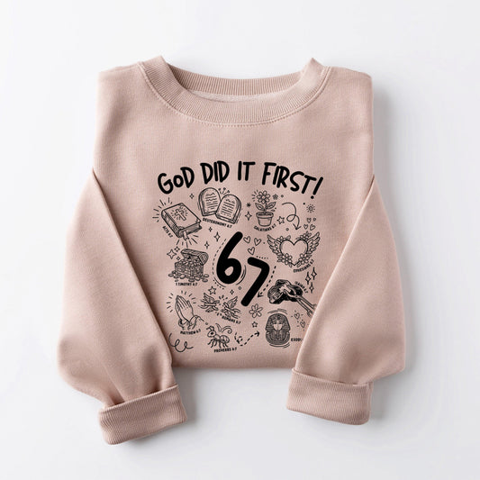 God Did It First Black Sweatshirt