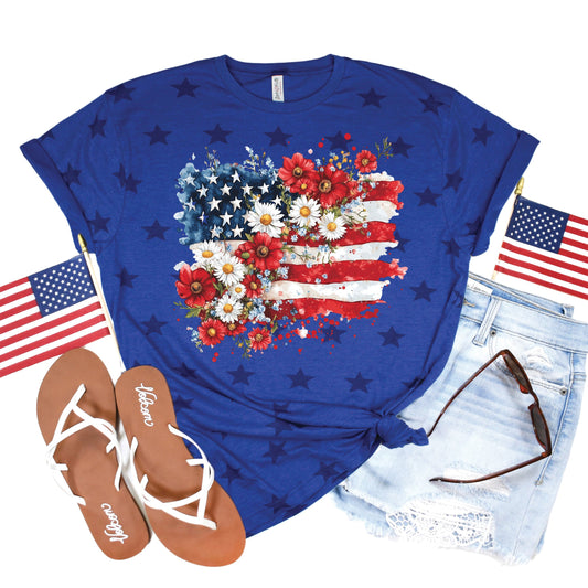 Floral Flag Tee