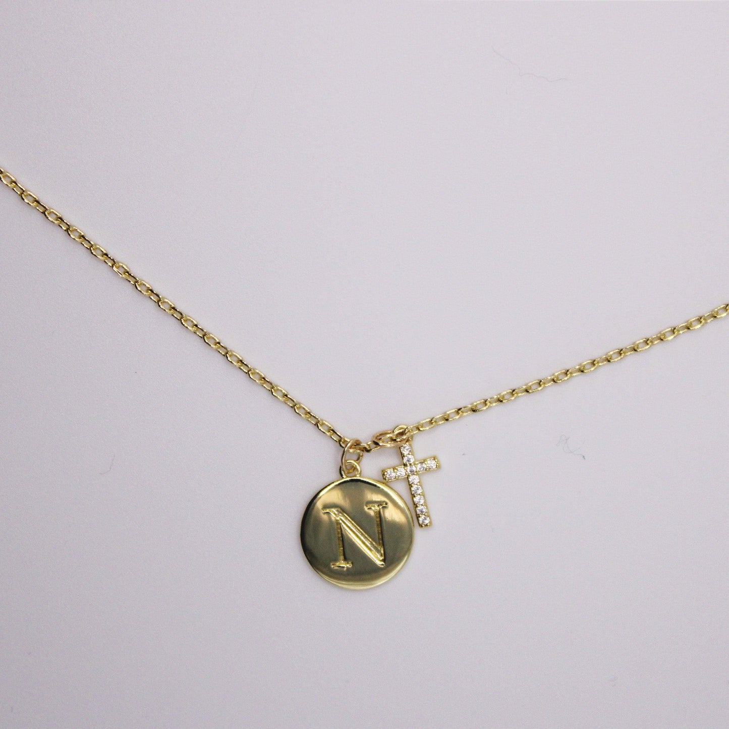 Initial Cross Gold Necklace (Copy)