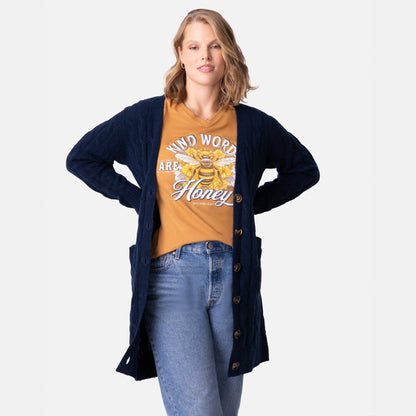 Faith Cross Cable Knit Cardigan