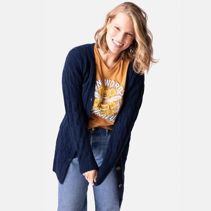 Faith Cross Cable Knit Cardigan