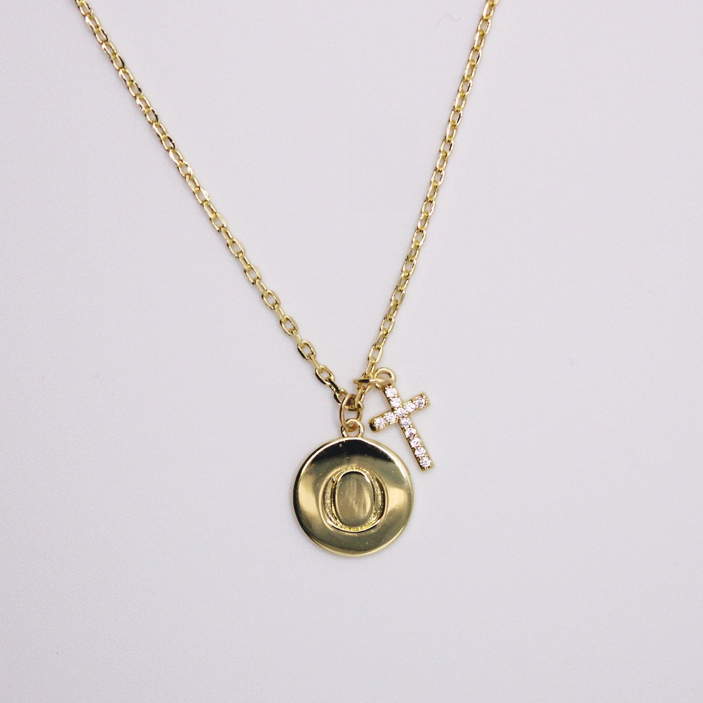 Initial Cross Gold Necklace (Copy)