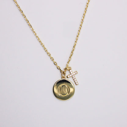 Initial Cross Gold Necklace (Copy)