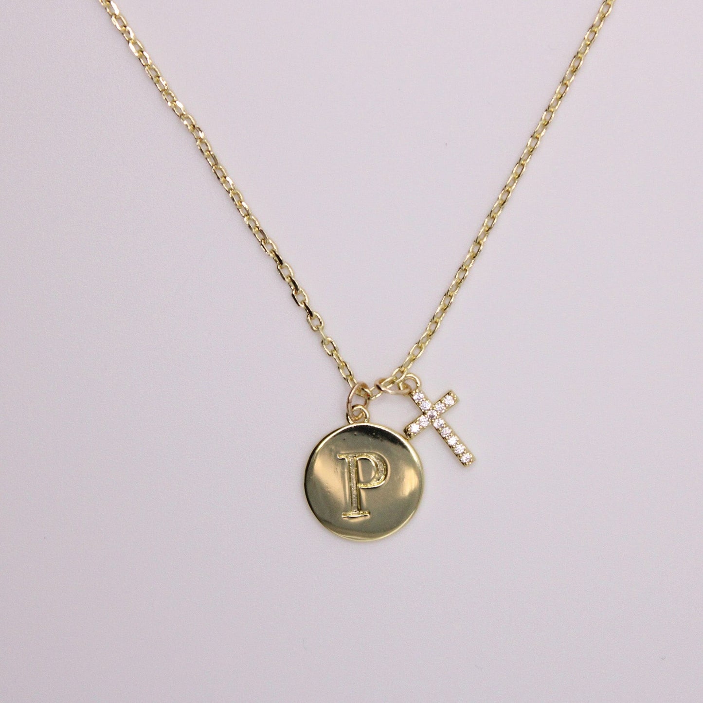 Initial Cross Gold Necklace (Copy)