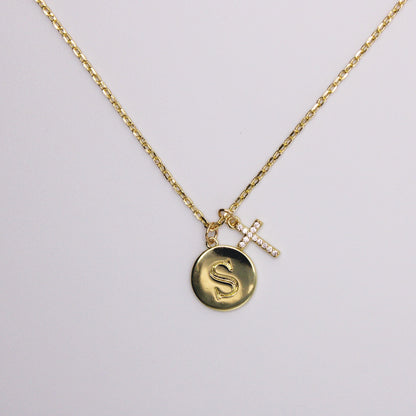 Initial Cross Gold Necklace (Copy)
