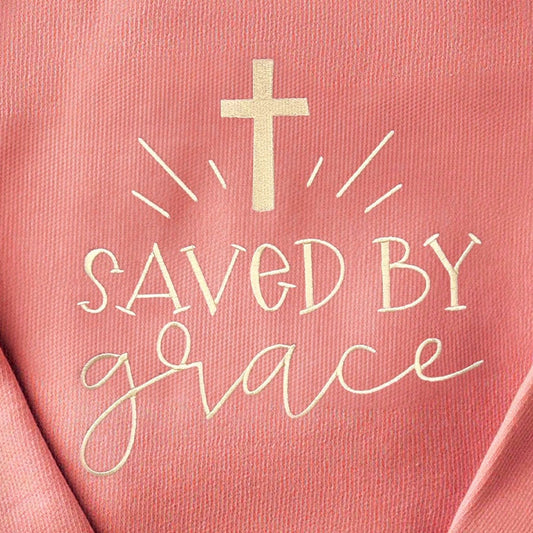 Embroidered Saved by Grace Sweatshirt