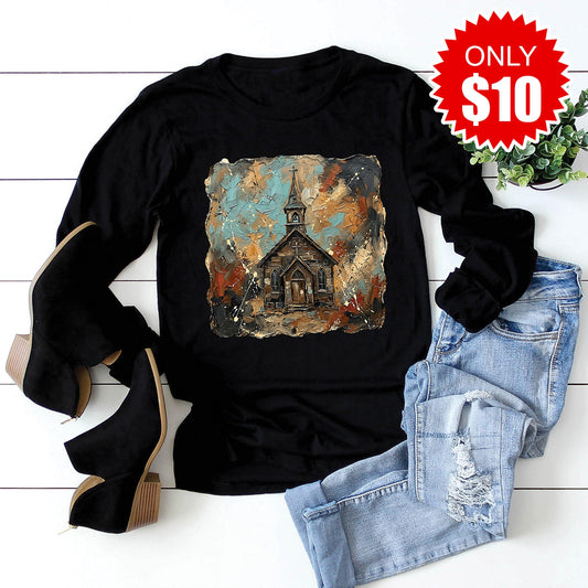 Church Long Sleeve - Black - 10