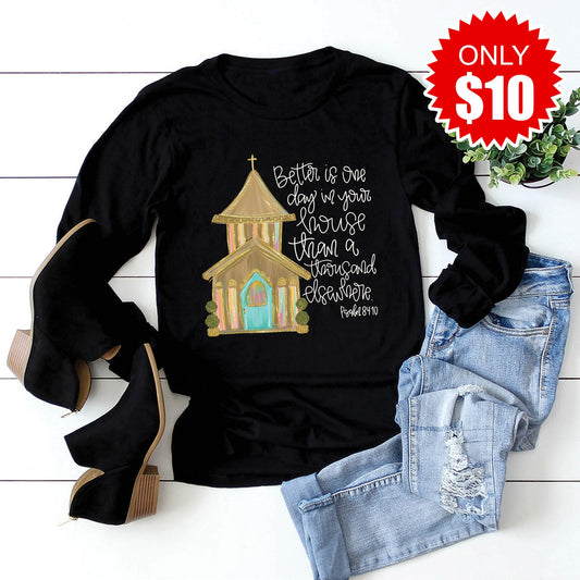 Church Long Sleeve - Black - 10