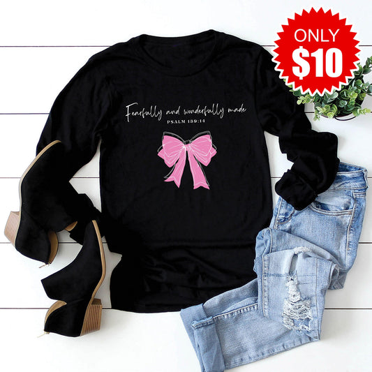 Fearfully and Wonderfully Made Long Sleeve - Black - 10