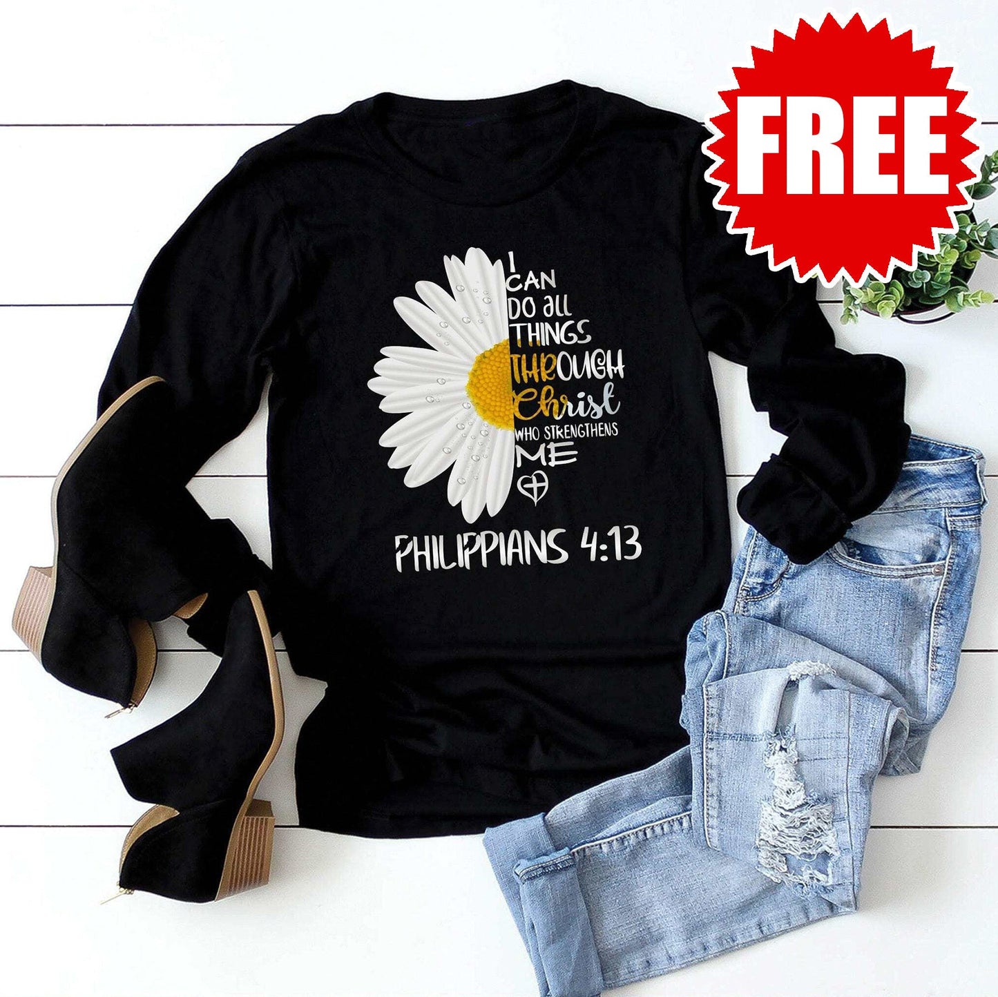 I Can Do All Things Daisy Long Sleeve - 0