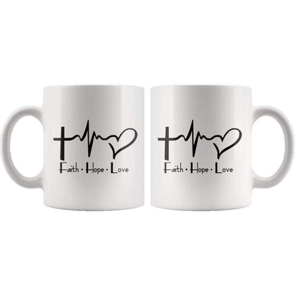 Faith Hope Love Mug 11oz