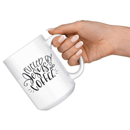 Fueled By Jesus And Coffee Mug 15oz