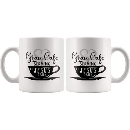 Grace Cafe Serving Jesus Daily Mug 11oz