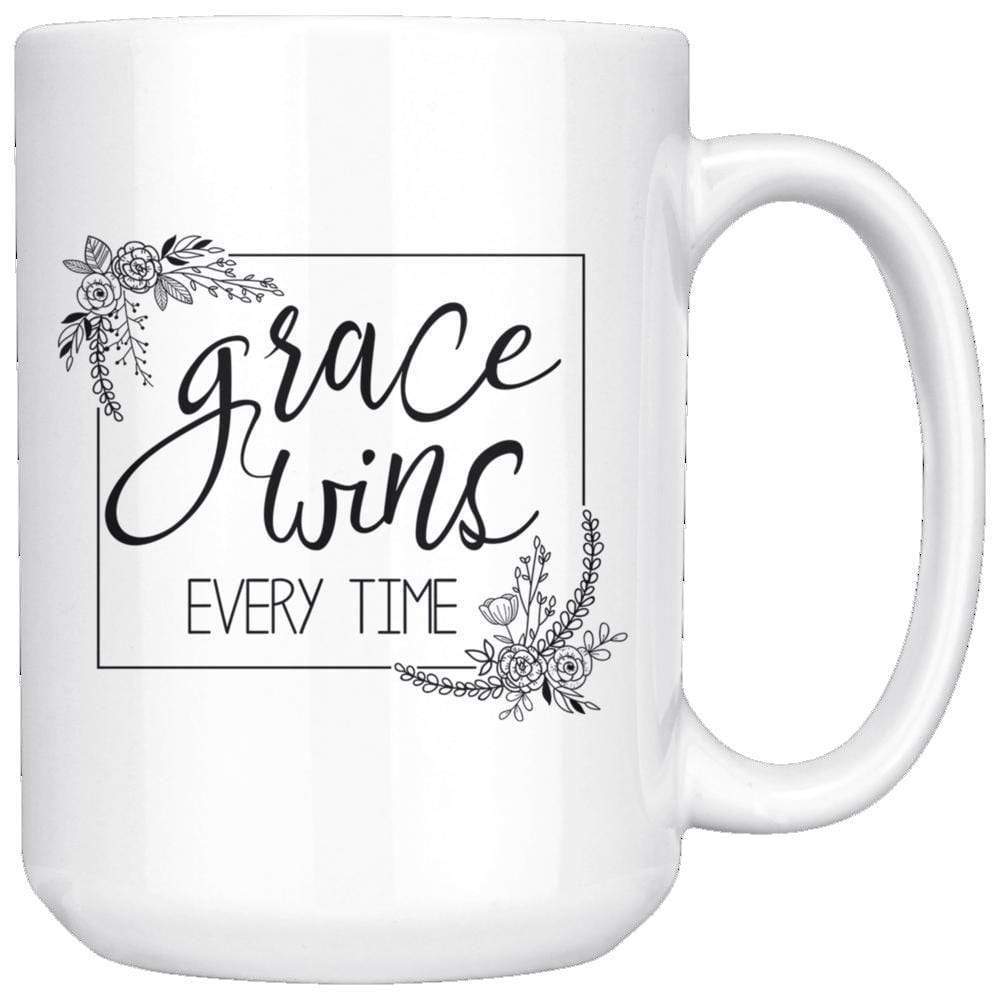 Grace Wins Everytime Mug 15oz