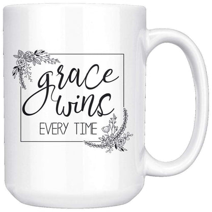 Grace Wins Everytime Mug 15oz