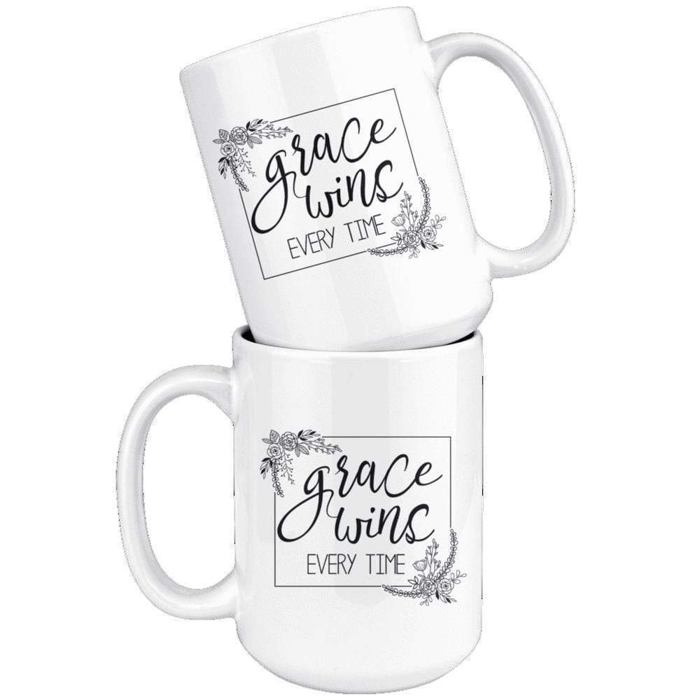 Grace Wins Everytime Mug 15oz