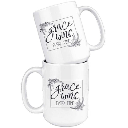 Grace Wins Everytime Mug 15oz